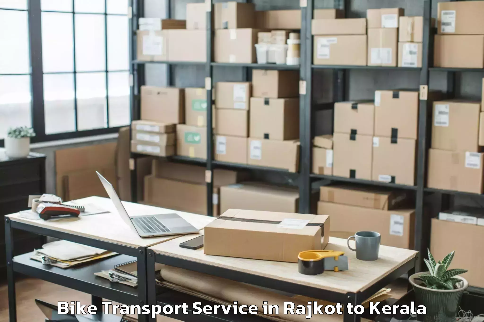 Easy Rajkot to Karunagappally Bike Transport Booking